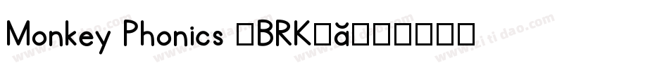 Monkey Phonics -BRK-1字体转换